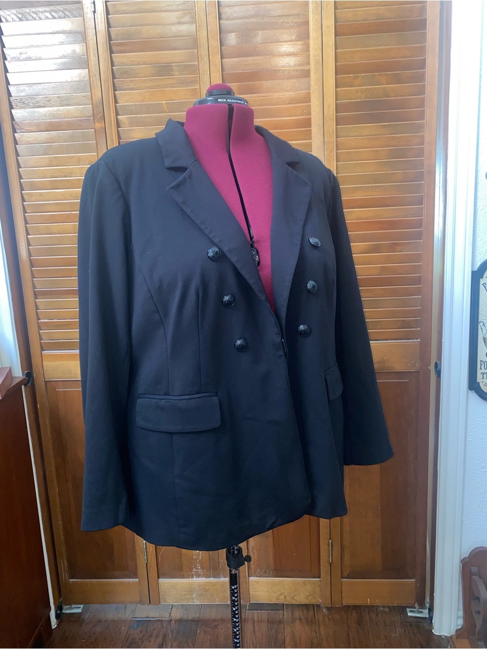 Plus Size Lane Bryant Black Double-Breasted Women's Blazer Jacket 26